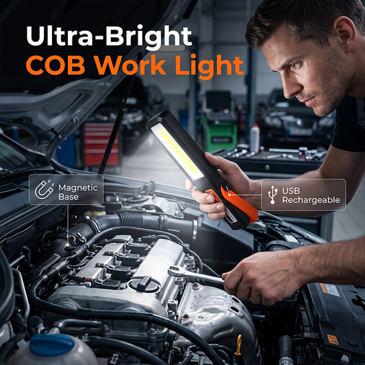 🔧 Sista chansen! Ultraljust magnetiskt COB-arbetsljus för garage & reparation – 🔥50% rabatt idag