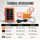 💥 50 % rabatt! ☀️ Bärbart solenergisystem – 4 W solpanel, 2400 mAh-batteri, stöd för Type-C/USB/DC-portar. Inkluderar 2 LED-lampor. Vattentåligt och stöttåligt. Perfekt för camping och nödsituationer 🛡️