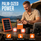 💥 50 % rabatt! ☀️ Bärbart solenergisystem – 4 W solpanel, 2400 mAh-batteri, stöd för Type-C/USB/DC-portar. Inkluderar 2 LED-lampor. Vattentåligt och stöttåligt. Perfekt för camping och nödsituationer 🛡️