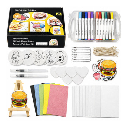 🎨 KREATIV DEAL – Måla, forma och skapa var som helst med allt samlat i en bärbar väska – Portabelt konstkit med texturerad skumeffekt
