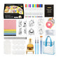 🎨 KREATIV DEAL – Måla, forma och skapa var som helst med allt samlat i en bärbar väska – Portabelt konstkit med texturerad skumeffekt