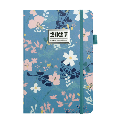 🔥🎁Nyhet 50 % RABATT🔥Elegant Blommig 2027 Årlig Veckoplaneringsboken