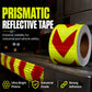 ⚠️ 50 % RABATT NU! 🚛 Högsynlig pilformad reflexband – vattentätt & självhäftande – mikro-prismatisk teknologi – perfekt för lastbilar och säkerhet 🌙