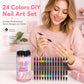 📢📢 50 % RABATT NU! ⏰️ 24 färger dubbeländade nagelkonstpennor set – levande färgurval, dubbeländad design & långvarig lysstyrka – perfekt för DIY-manikyr hemma ✨💅