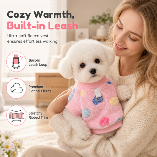 🐾 50 % rabatt! 💕 Varm västtröja för husdjur med fäste för koppel 🐶🐱