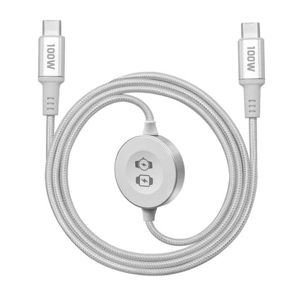 🔋 BEGRÄNSAT ERBJUDANDE – Få kraftfull PD-laddning och smidig magnetisk klockladdning i samma flätade kabel – Multifunktionell laddningskabel