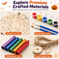 ✨🎃Köp 1, få 1 gratis🎁Halloween-DIY-kit i trä med pumpor