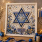 🔥🎁Nyhet 50 % RABATT🔥Gör-det-själv-kit för hanukkah-pärlkonst med träram