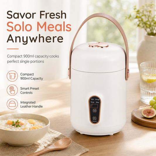 🍲 MATLAGNINGSDEAL – Laga varm lunch direkt vid skrivbordet utan kö eller kall takeaway – Portabel elektrisk minigryta på 900 ml