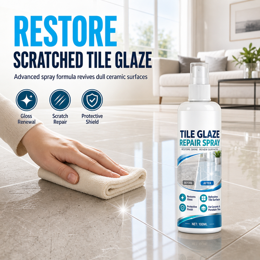 🧽🎁KÖP 2, FÅ 1 GRATIS – Ge äldre kakel en jämnare och blankare finish utan omfattande renovering – Transparent reparationsspray för kakel & keramik