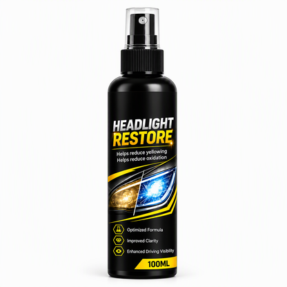 🚗✨ KÖP 2, FÅ 1 GRATIS! Snabbverkande Strålkastarspray – Fräscha Upp Gulnade & Smutsiga Bilstrålkastare