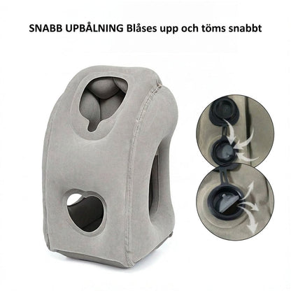 ✈️ Uppblåsbar Resekudde – 360° Nackstöd för Bekvämare Resor 💤