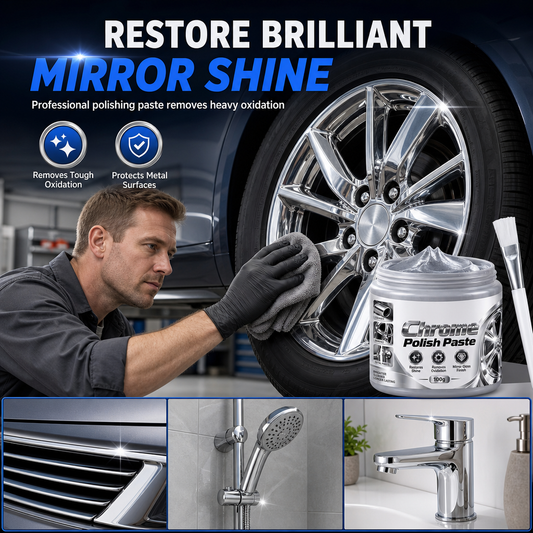 🚗 50% RABATT NU! Krompolish med pensel – tar bort oxidation på metall & bilhjul – återställer spegelglans och skyddar mot framtida missfärgning ✨🧴