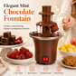 🍫 GÖR DESSERTBORDET TILL FESTENS MITTPUNKT – Tre nivåer av rinnande choklad gör frukt, marshmallows och snacks mycket roligare att doppa – Mini chokladfontän