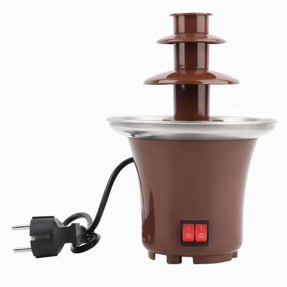 🍫 GÖR DESSERTBORDET TILL FESTENS MITTPUNKT – Tre nivåer av rinnande choklad gör frukt, marshmallows och snacks mycket roligare att doppa – Mini chokladfontän