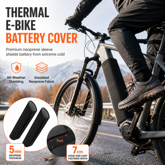 ❄️ REA– 50 % rabatt! Neopren batteriskydd för elcykel – isolerar mot kyla, vatten & damm, bevakar batteriets prestanda under vintern