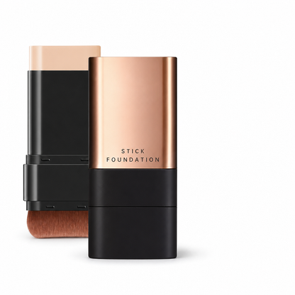 ✨ SUDDA UT RODNAD & OJÄMNHETER – Täck och blenda direkt med inbyggd borste – 2-i-1 Foundation Stick
